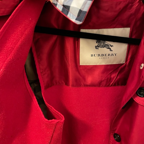 Red Burberry Coat - Picture 6 of 13